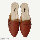 PU woven flip-flop flats with buckle side cross mules for women & girls - versatile daily wear sandals in India sizes 4 to 8