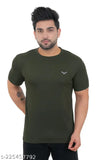 American Pie Men's Polyester Halfsleeve Round Neck Solid T-Shirt 4pc Combo Set - Printed summer casual wear, comfortable style in India