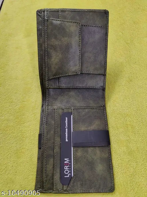 Brown faux leather Seetuwallet for men, durable design with graphics Pc.1, free size wallet (9cm x 21cm)
