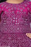 Printed net A-line Girls lahenga choli with three-quarter sleeves, mirror work ensemble for Indian weddings and cultural events