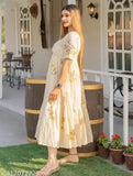 White floral maxi dress
