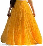 Embroidered Georgette blouse lehenga set with net dupatta, Indian designer clothing