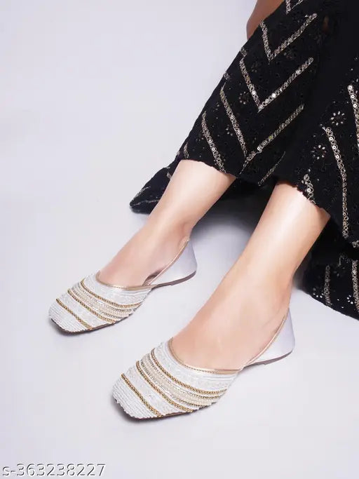 Synthetic JM LOOKS women's fashion bellies sandals, stylish design for casual/outdoor/party wear. Comfortable sole and closed back. Attractive colors, premium quality, easy care instructions. Size options: IND-3 to IND-8. Origin: India