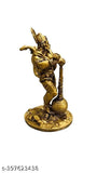 Golden resin Hanuman Murti statue, 6cm x 6cm x 11cm Bahubali figurine for home decor and gifts