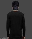 Long-sleeved cotton blend t-shirt for men, printed design in various sizes, Made in India