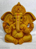 Resin Ganpati statue, 10cm tall, Indian Lord Ganesha figurine for home decor or car dashboard showpiece
