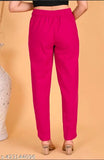 Cotton fabric pants, stretchable jeggings for women & girls, solid color, India origin