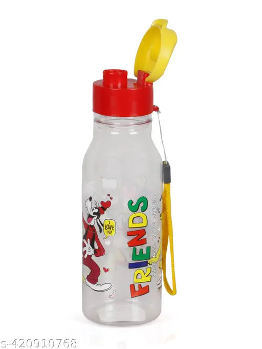 Kids yellow and red 500ML water bottle - hydrating companion for students, crystal clarity, leak-proof, BPA free, eco-friendly