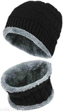 High-quality wool beanie hats (black), DeepShakshi winter caps for men and women