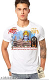 Striped nylon short-sleeve Ram t-shirt, "Shri Shree Ram" printed design, under 199 for all, washable best fabric
