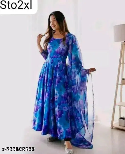 Georgette three-quarter sleeve printed net bodycon wine tone dress, machine washable women's fashion - Indian origin