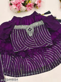 Embroidered Georgette baby choli, Indian traditional clothing for toddlers aged 1-13 years