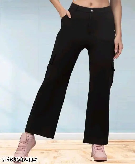 Black stretchy jegging pants, women's combo pack of 2