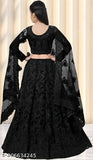 Embroidered net semi-stitched Lehenga Choli for girls, vibrant Indian traditional wear