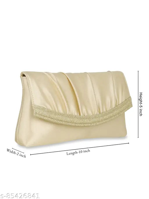 Cream leather clutch wallet with beige trim