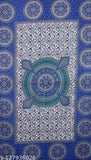 Indian Royal Fashion 100% pure cotton single bedsheet with pillow cover, ethnic motifs on summer bed linen, ideal for adults