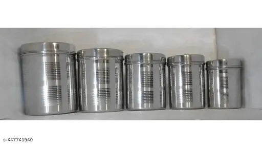 Stainless steel jumbo storage containers by Timeking Steel set of 14 pieces in a 2x7 arrangement with visible handles