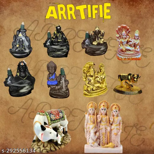 Metal Shree Laxmi Narayana Ji God Idol, 11 cm tall, handcrafted, Indian artistry