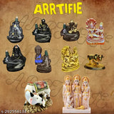 Metal Shree Laxmi Narayana Ji God Idol, 11 cm tall, handcrafted, Indian artistry