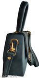 Lightweight bag for girls, peacock blue, one shoulder strap, soft hand handle