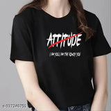 Cotton blend trendy retro women's t-shirt, printed pattern, short sleeves, size [size]