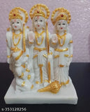 Poly Resin Ram Darbar Statue, Handcrafted Ram Murti for spiritual home decor, 54-inch Ram Darbar with Sita, Laxman, Hanuman & Durable Color