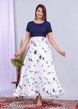 Rayon Anarkali Kurti, long sleeves, embroidered border