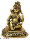 Gold-colored idol of Lord Ram, bal swarup, with dhanush