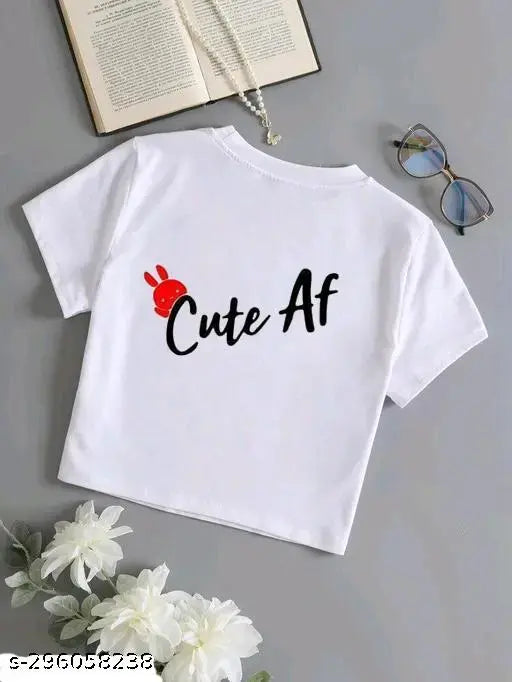 Printed net summer special crop cotton tops, short sleeves in assorted sizes S-XL, made in India