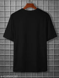 Classy micro polyester half sleeves T-shirt, men's pack of 1, stylish & printed, M (38in chest, 27in length)