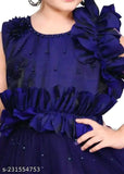Stunning embellished silk and net ethnic gown dress for girls (age 3-13), India