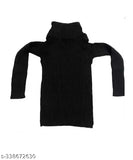 Woolen high neck sweaters for baby boys and girls (solid), combo pack of 3 for winter warmth