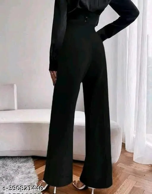 Black stretchable women's pants