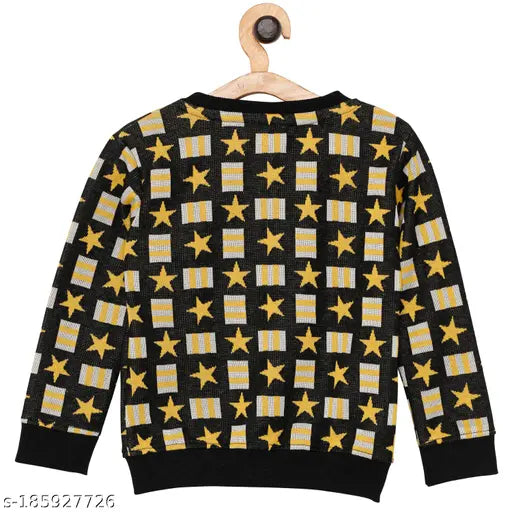 Kids Star Jacquard Sweatshirt (5-6yrs), premium quality, soft, skin-friendly print, made in India