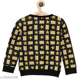 Kids Star Jacquard Sweatshirt (5-6yrs), premium quality, soft, skin-friendly print, made in India