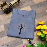 Grey cotton fashion kameez with floral embroidery