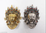 Metal Tibetan Lady Face Buddha for home decor, Vastu/Feng Shui remedy - Tara by Infinative Bazaar (10cm x 6cm x 2cm)