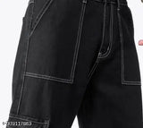 Cotton blend, six-pocket straight jeans for boys - mid rise, clean wash, button waist closure, round pockets, manufactured in India