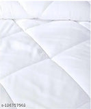 White polyester microfiber double comforter-400 GSM for chilly winter nights