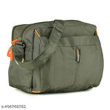 Black polyester sling bag with adjustable strap