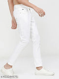 White slim fit men's jeans