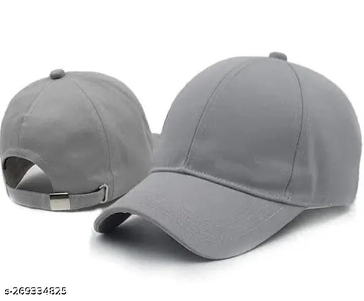 Trendy cotton solid baseball caps, pack of 4 in various colors, men and women's style, one size fits all