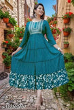 Rayon three-quarter sleeve embroidered top with precision craftsmanship, showcasing intricate designs, size S (bust 11in, length 48in)