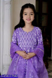 Rayon kids Classy Girls Top & Bottom Set in printed styles for 5-12 years, three-quarter sleeves