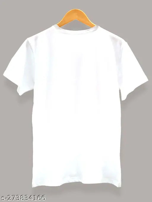 White polyester Kabir Sahib t-shirt for men, printed design, short sleeves