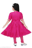 Embroidered net cotton frock for girls (India), 4-5 years size