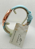Rose gold watch with blue strap, BTS inspired