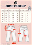 Dark blue cotton men's regular fit jeans, ideal for casual, party, office wear. Size chart available