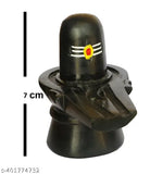Handcrafted black Shivling idol, poly resin, ideal for home decor and puja rituals during Shivratri and Saawan