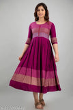 Women's rayon printed Aaradhya Anarkali Kurta, three-quarter sleeves, flared hemline, casual ethnic wear, checkered print, Indian fabric, versatile styling options
